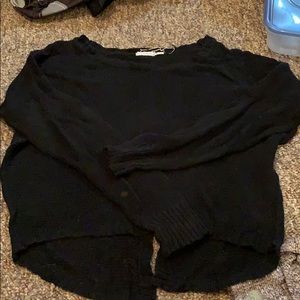 Black knit cropped sweater